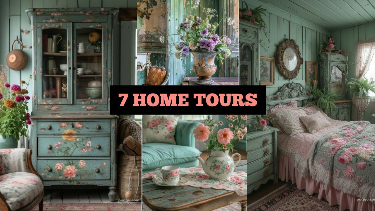 🦢New🦢 EXPLORING WHIMSICAL WONDERS: 7 HomeTours Cozy & Elegant Shabby Chic Style Sanctuaries |Vintage