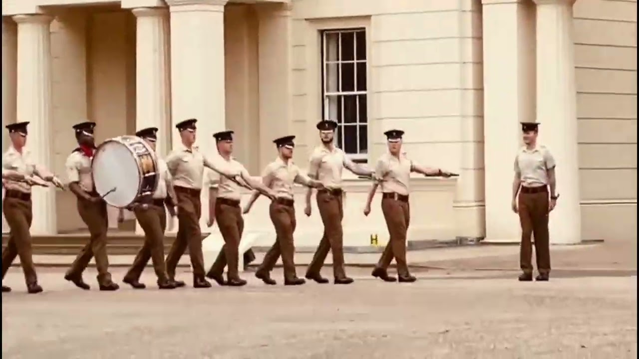 Marching at Wellington Barraks