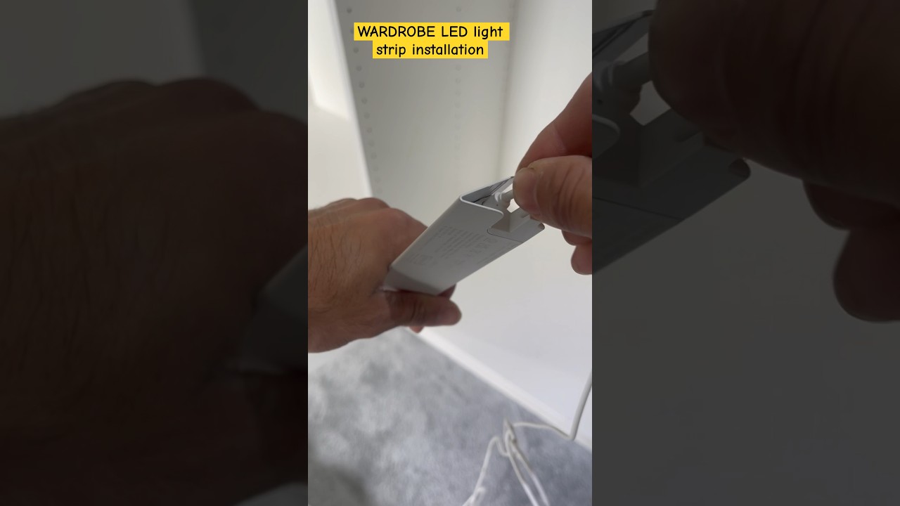 WARDROBE LED light strip installation #shorts