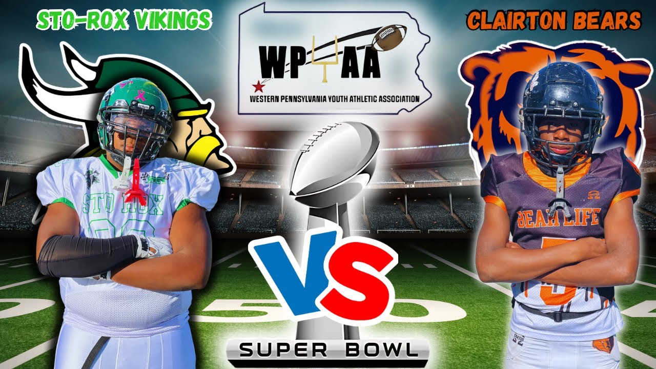 STO-ROX VIKINGS VS CLAIRTON BEARS 12U VLOG 🎥 • SUPERBOWL 💍