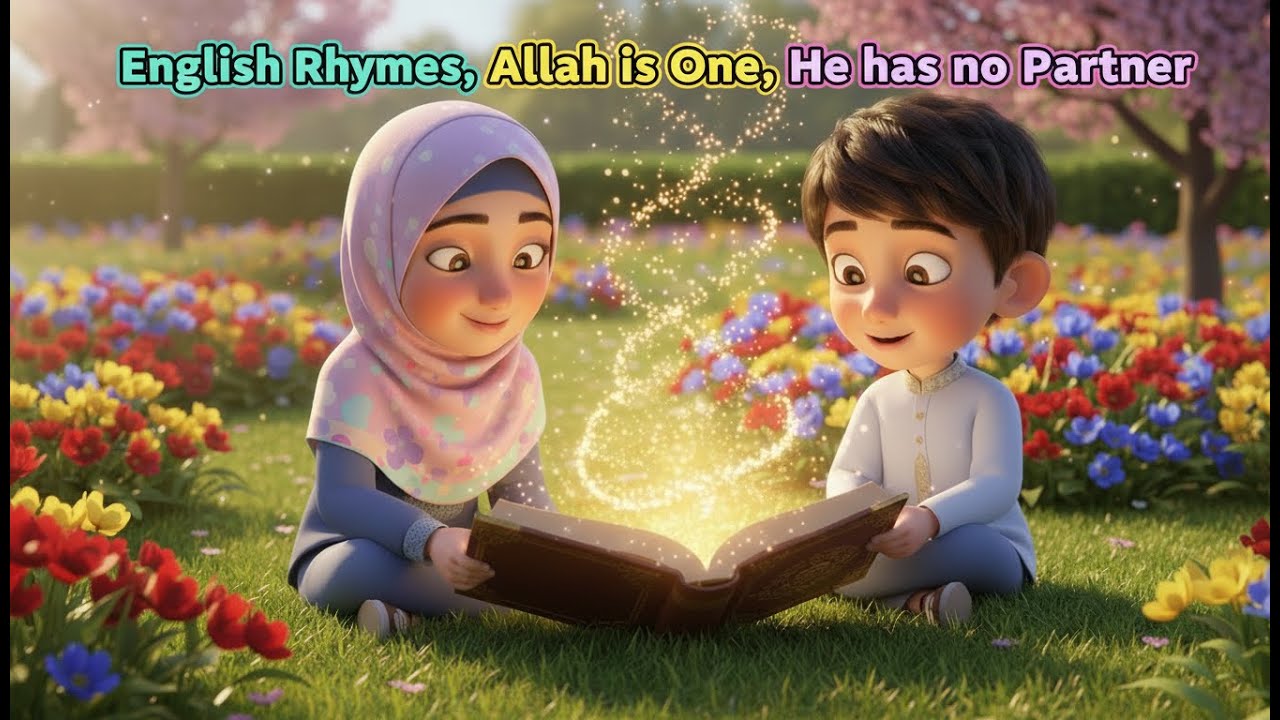 English rhymes, Allah is One, He has no partner.