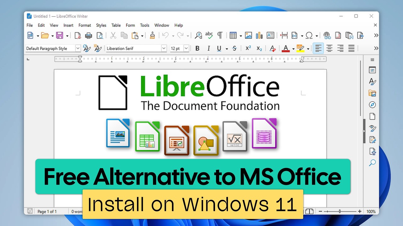Как скачать и установить LibreOffice на Windows 11 | Бесплатный офисный пакет