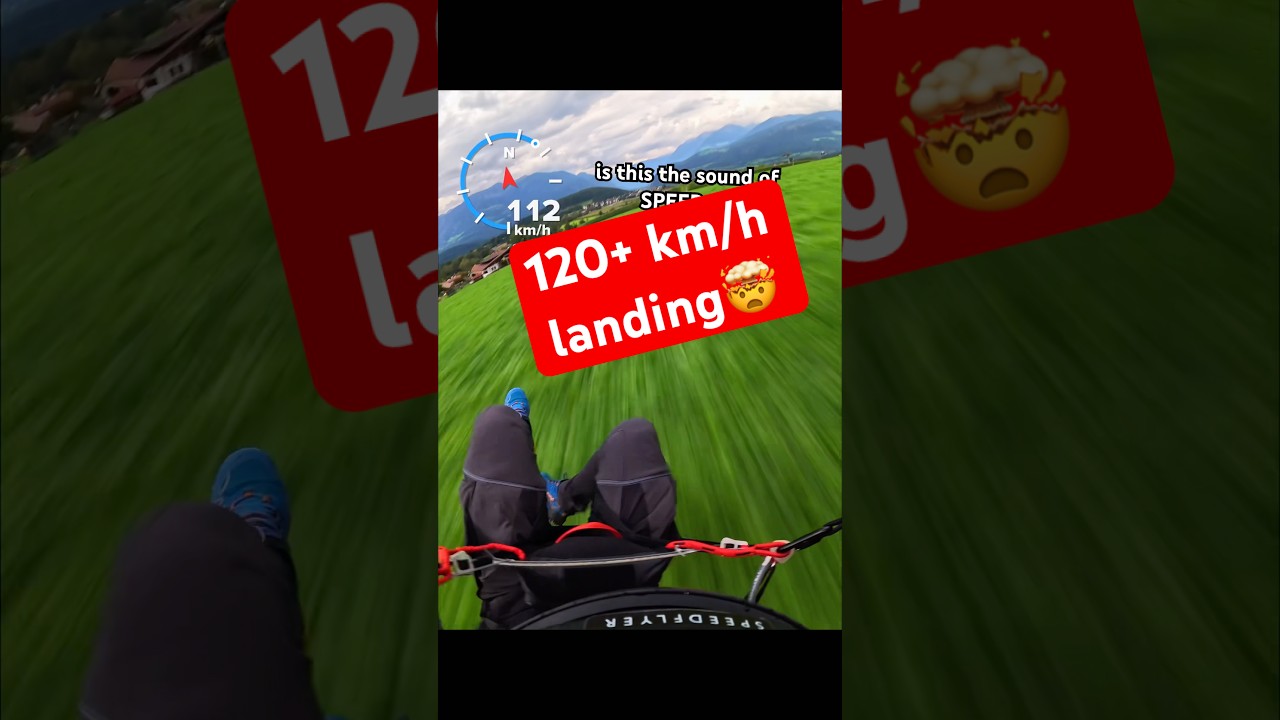 Full speed landing at 120+ km/h 🤯
