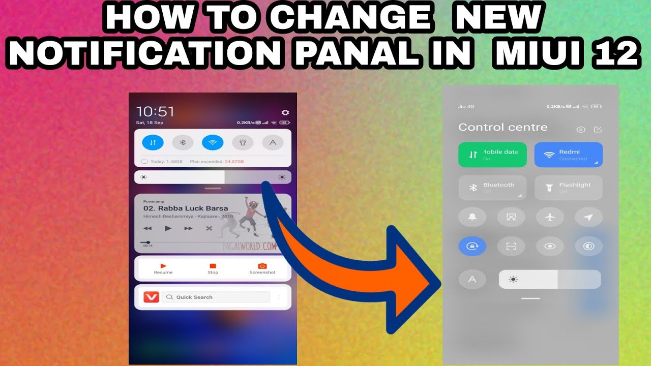 How To Change Notification Bar MIUI 12 | How to Disable & Enable MIUI 12 Control Centre