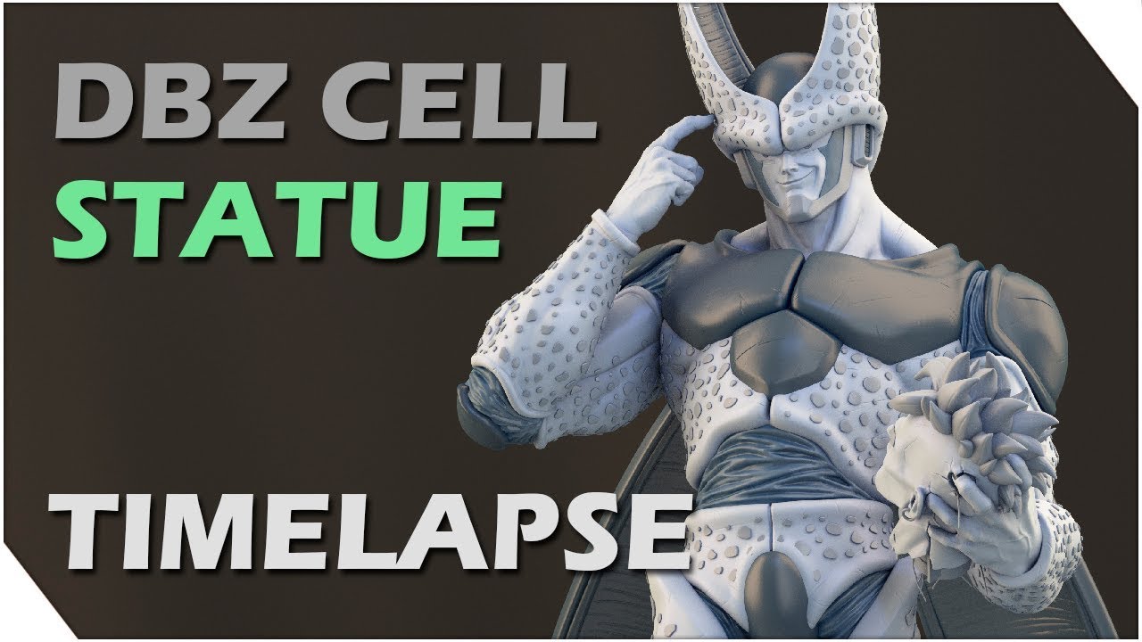DBZ Cell 1/4 Statue - Zbrush Sculpt Timelapse - Sergio Hualde