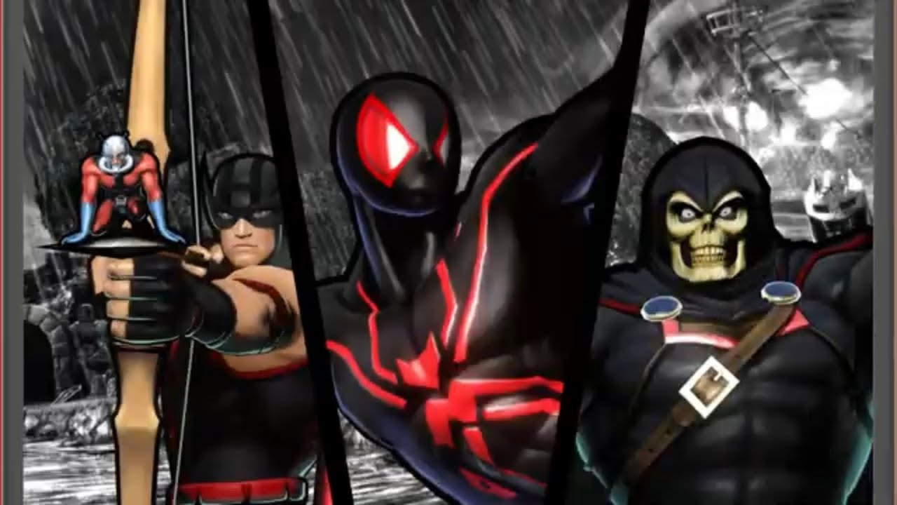 Ultimate Marvel vs Capcom 3: Spider Man, Hawkeye, and Taskmaster arcade playthrough