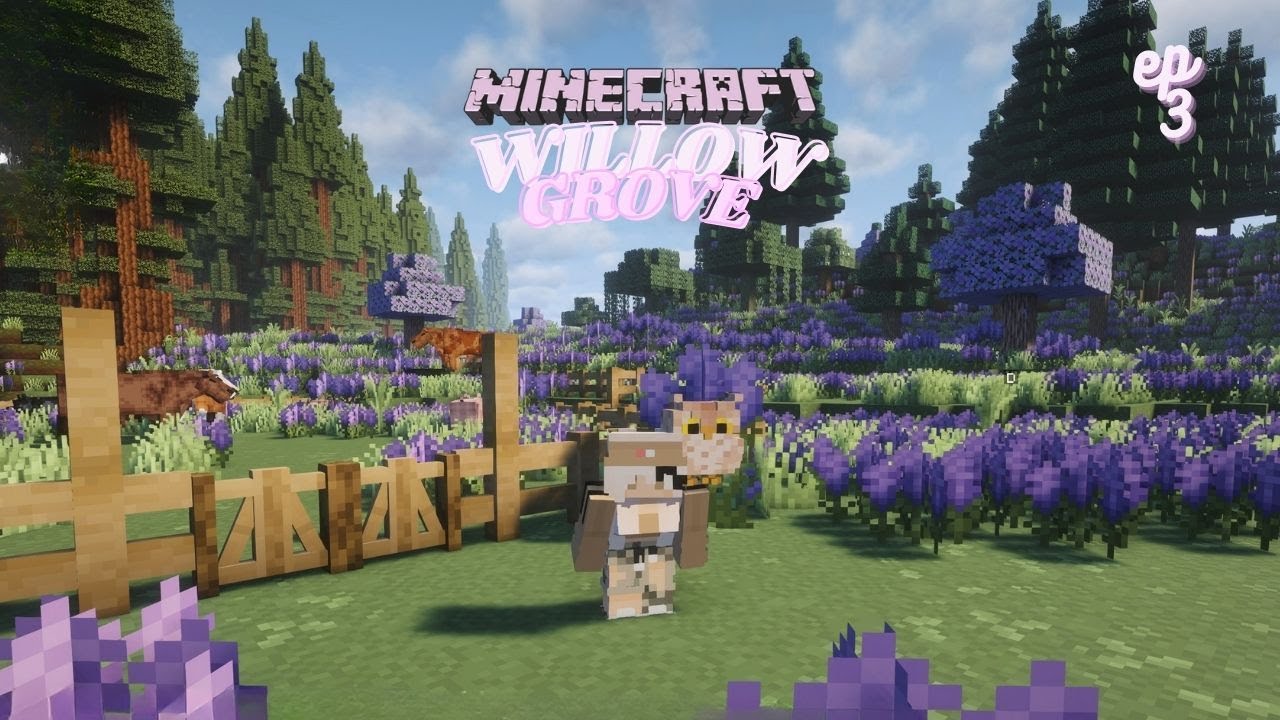 ep 3 | animal farm & my first pet 🦉 | willow grove - minecraft cozy lp