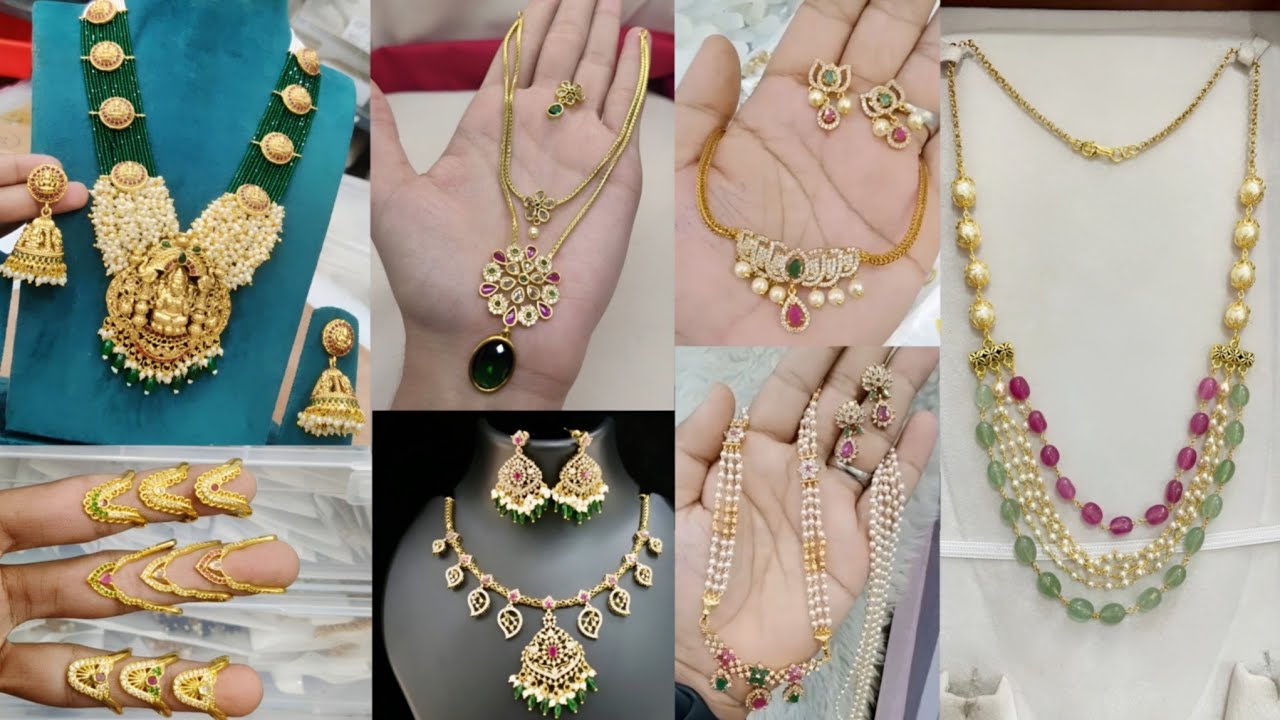 కొత్త గా వచ్చిన One Gram గోల్డ్ & Beads Jewellery Collection#jewellery