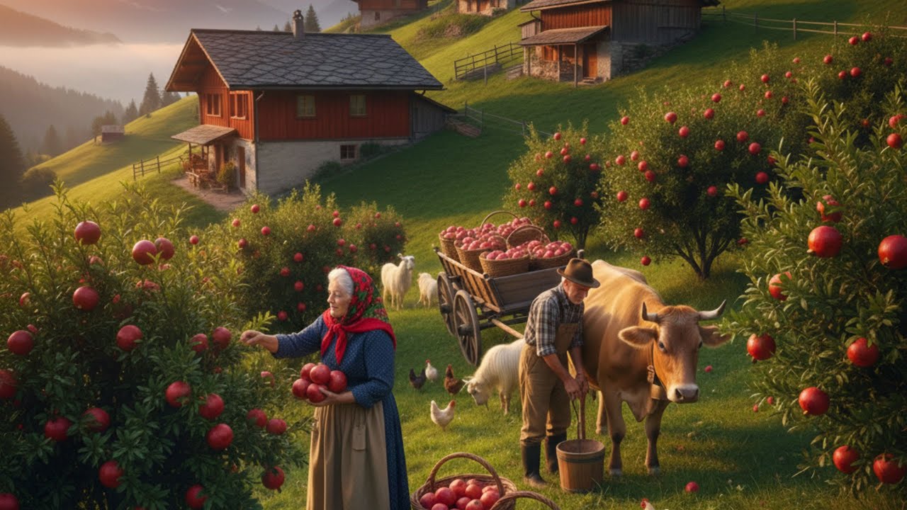 Peaceful rural life in Norway – Raising livestock, harvesting fruit, cooking rural life|Country life