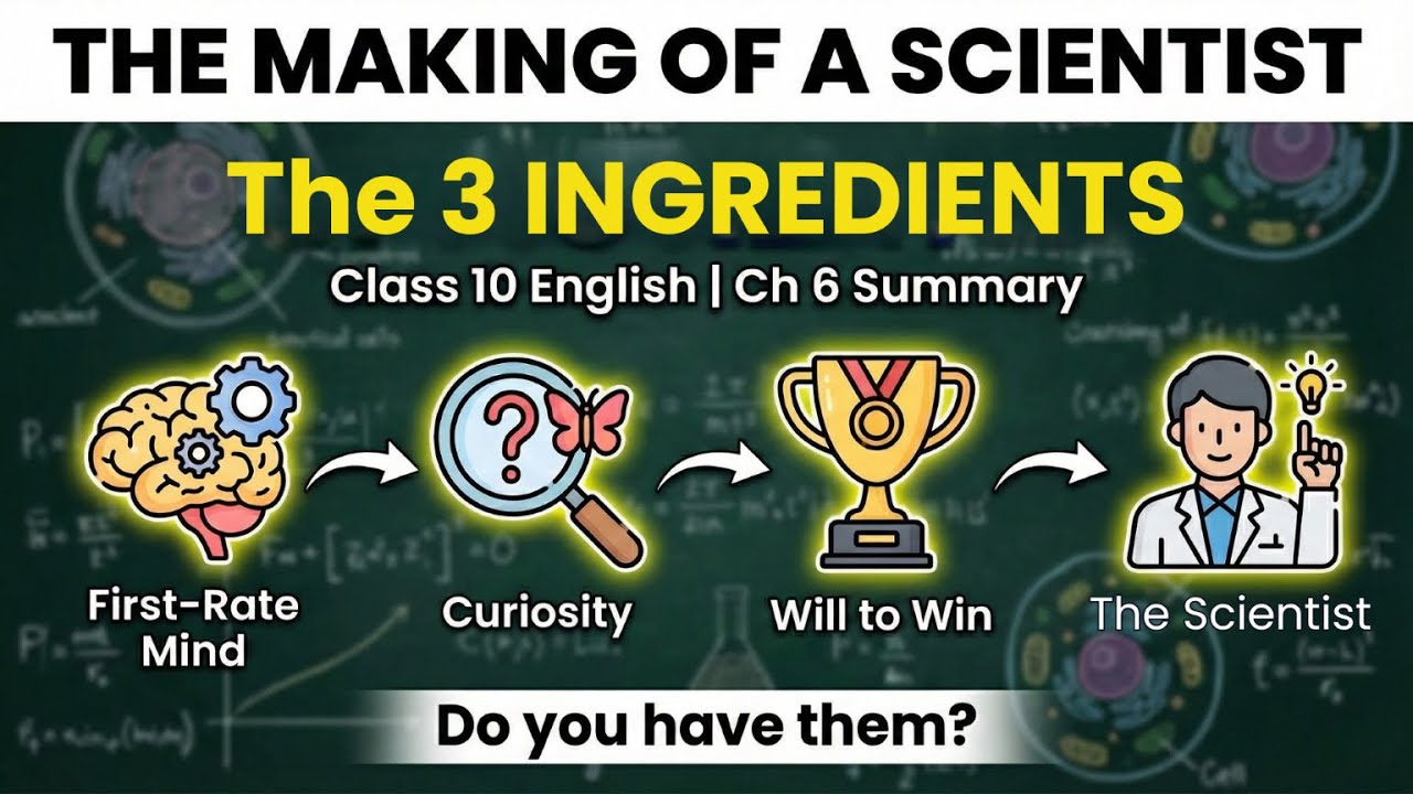 The Making of a Scientist | Class 10 English Chapter 6 | Full Summary & Explanation 