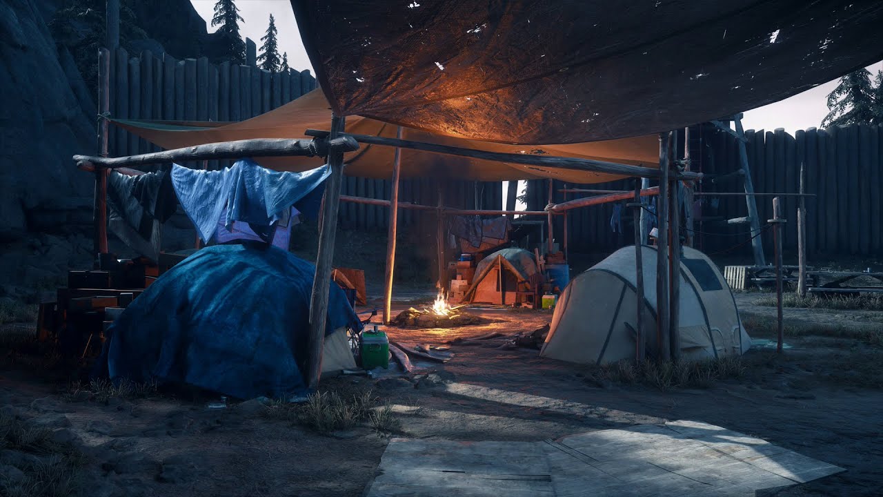 Days Gone | Video Game Ambience | Encampment (Crater Lake)