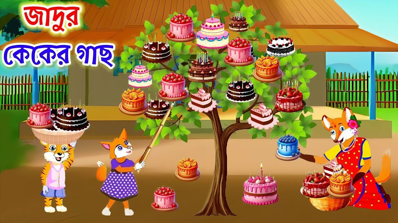 জাদুর কেকের গাছ | jadur cake er gass | bangla cartoon | shiyaler cartoon | fof cartoon | cartoon