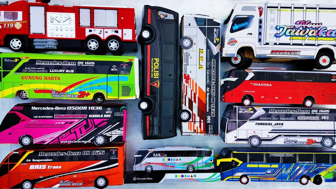 Bus BRIS tuan muda, bus Budiman, bus STJ Draka, bus tunggal jaya (kids panda) bus Eka, bus polisi