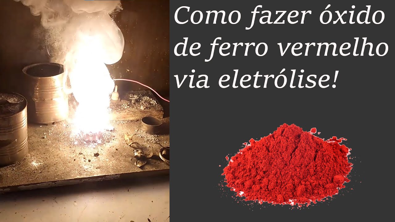 Como fazer óxido de ferro vermelho Fe2O3 via eletrólise