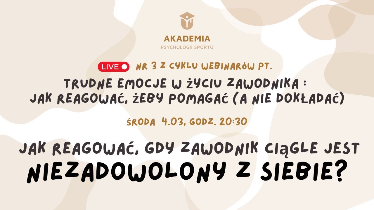 Jak reagować, gdy zawodnik ciągle jest niezadowolony z siebie?