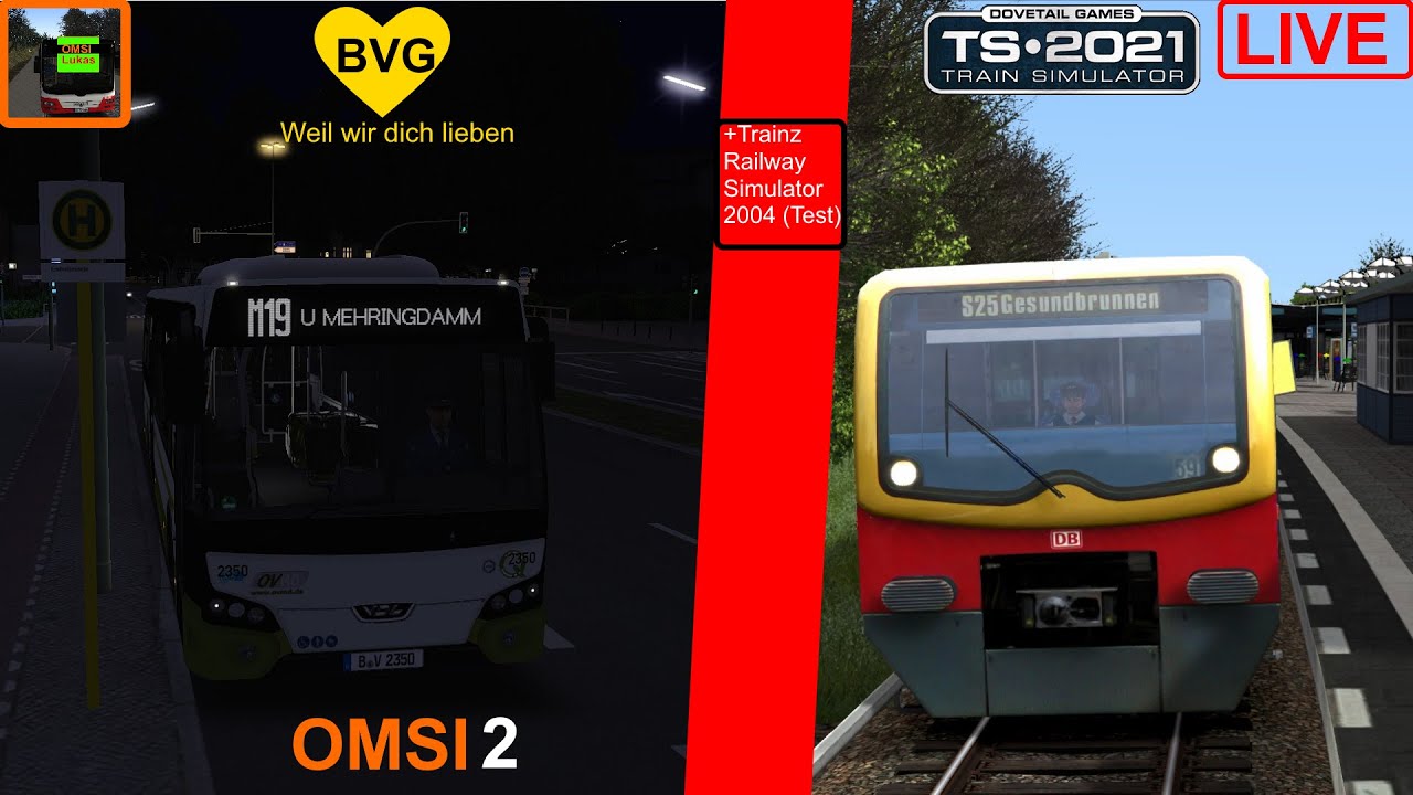 LIVE🔴: Mit dem Berliner Nahverkehr durch Berlin [Berlin Abend] u.a. mit Trainz Railway Simulator