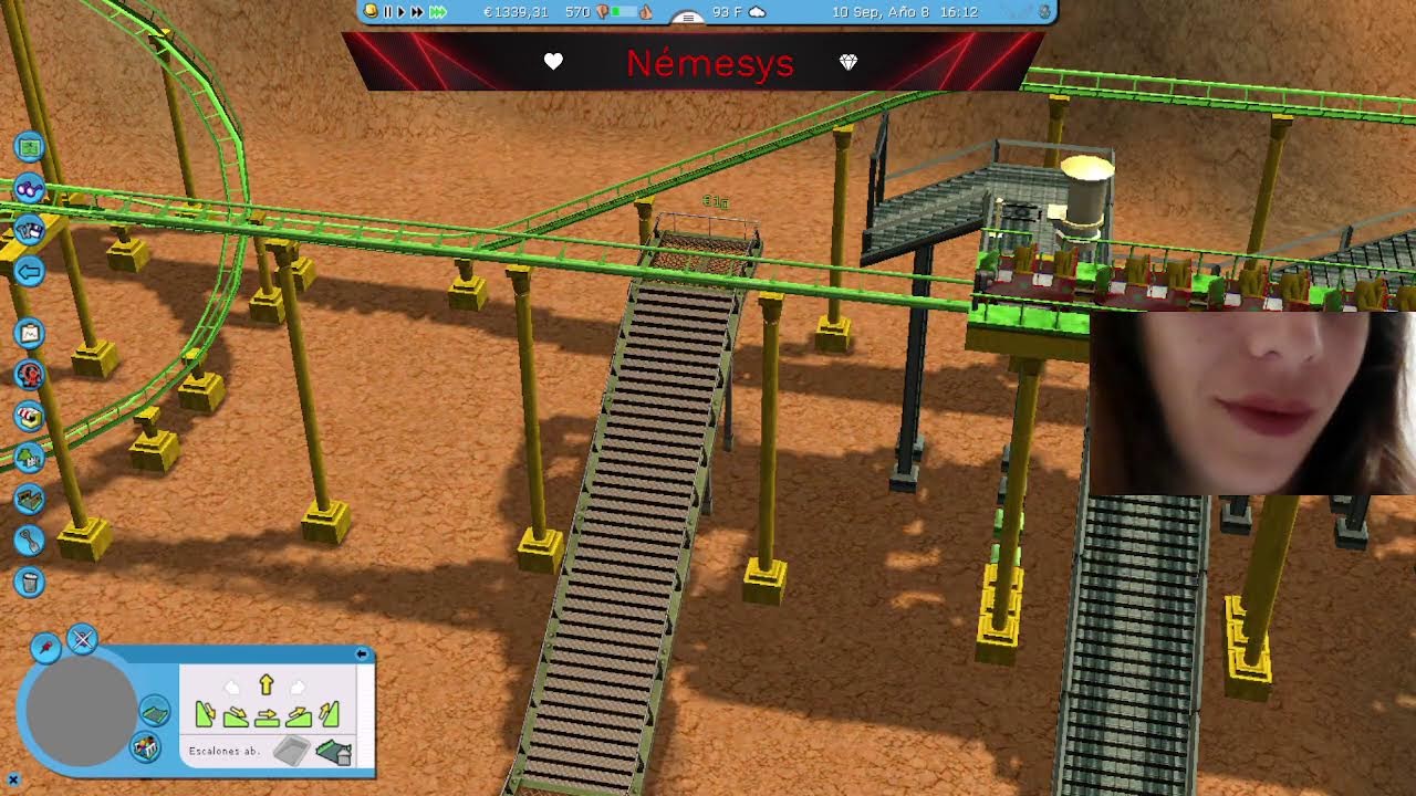 🔴Construyendo un parque  🚀ESPACIAL🚀en rOller Coaster TycOOn 3