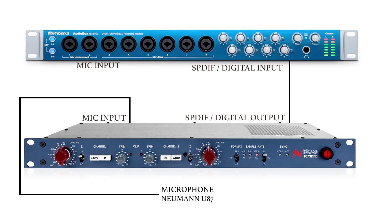 Compared NEVE 1073 DPD and Presonus 1818VSL