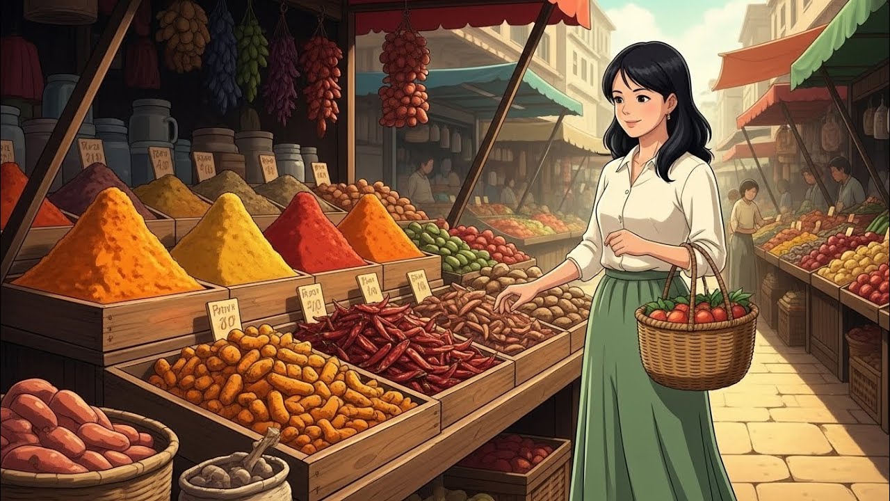 A Gentle Morning at the Local Market | Relaxing Long Video