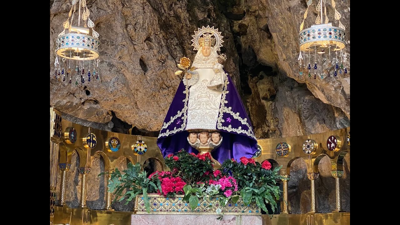 La Virgen de Covadonga y la Santa Cueva video único sin Fieles por confinamiento y cierre perimetral