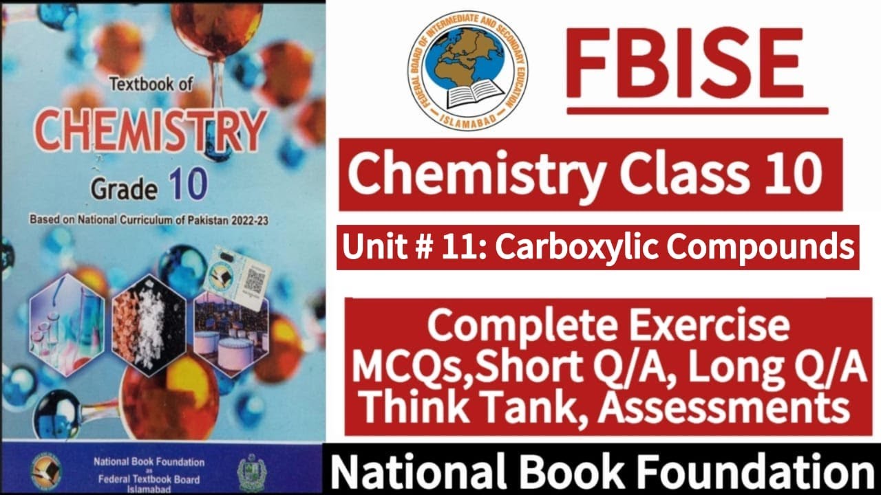 Class 10 Chemistry Unit 11| Carboxylic Compounds | Exercise | New Syllabus 2025|LearnOnlineWithAnum