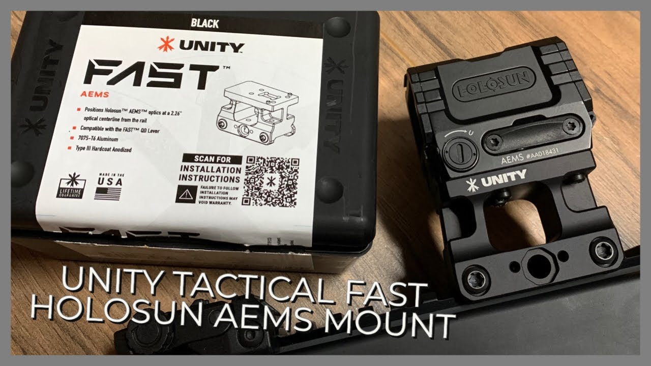 Обзор и установка крепления Unity Tactical FAST 2.26” для голографического прицела Holosun AEMS.