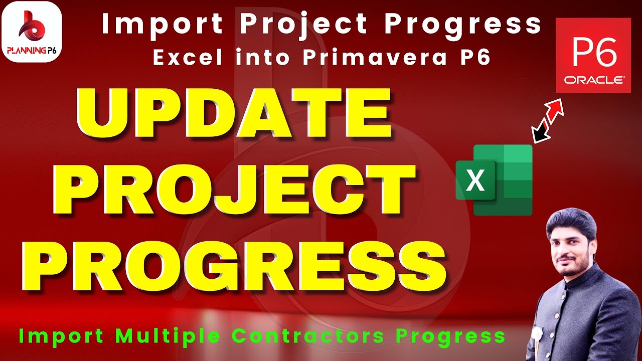 How to Update Project Progress from Excel to Primavera P6 | How to Add Contractor Updates from Excel