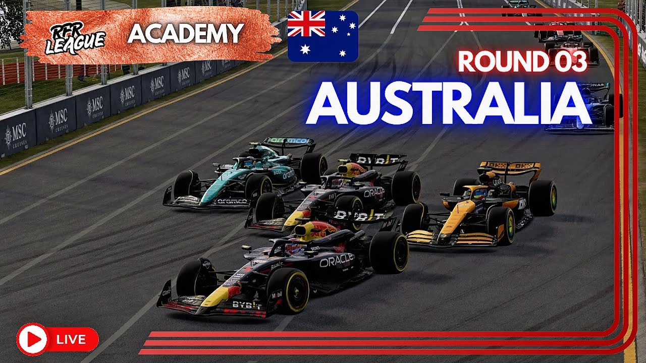 🔴 F1 24 AO VIVO | RFR LEAGUE - GRID ACADEMY - T01 - ETAPA 03 | GP DA AUSTRÁLIA 🇦🇺