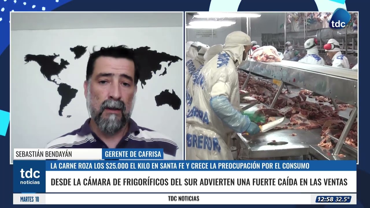 SEBASTIÁN BENDAYÁN | LA CARNE ROZA LOS $25.000 EL KILO EN SANTA FE Y CRECE LA PREOCUPACIÓN