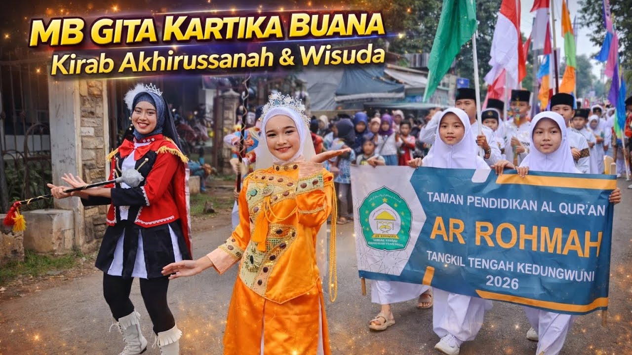 Marchingband Gita Kartika Buana || Kirab Wisuda TPQ Ar Rohmah Tangkil  Tengah Kedungwuni 2026