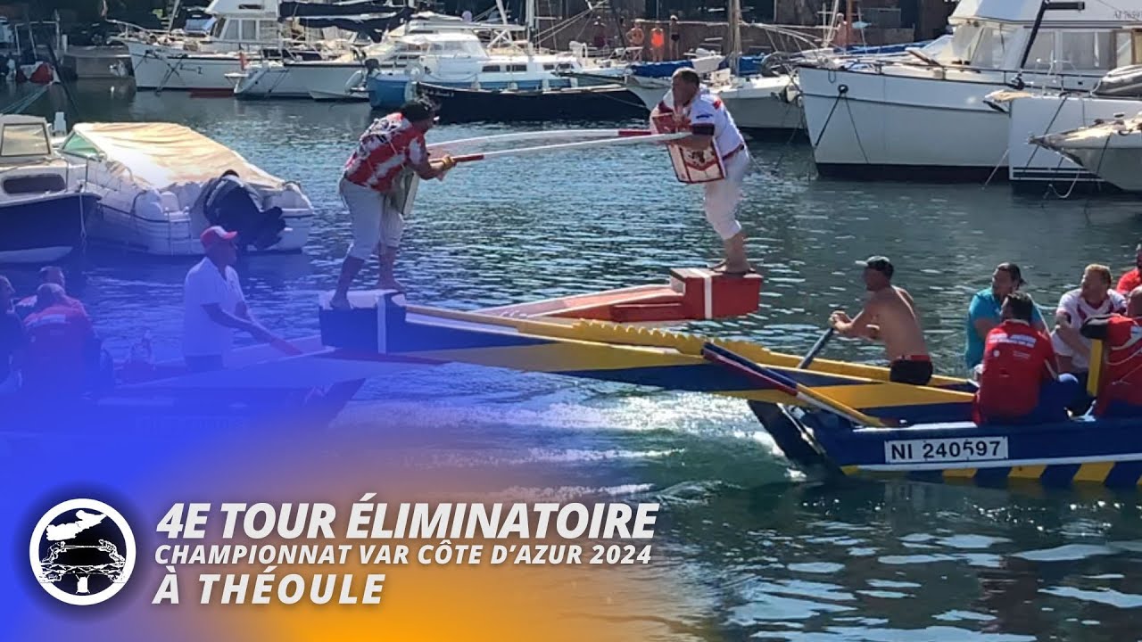 4e tour éliminatoire du Championnat Var Côte d'Azur de Joutes Provençales 2024 à Théoule
