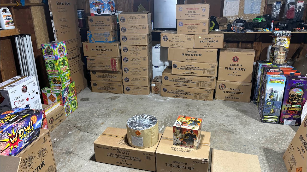 2024 firework stash my biggest one ever!!!