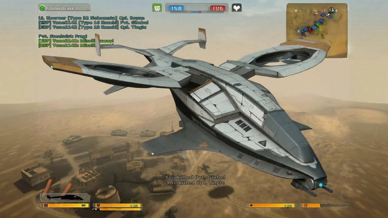 Type 16 Kazuki Vehicle: Fumvualo Operation (Smoke Screen Map) Battlefield 2142 Singleplayer!