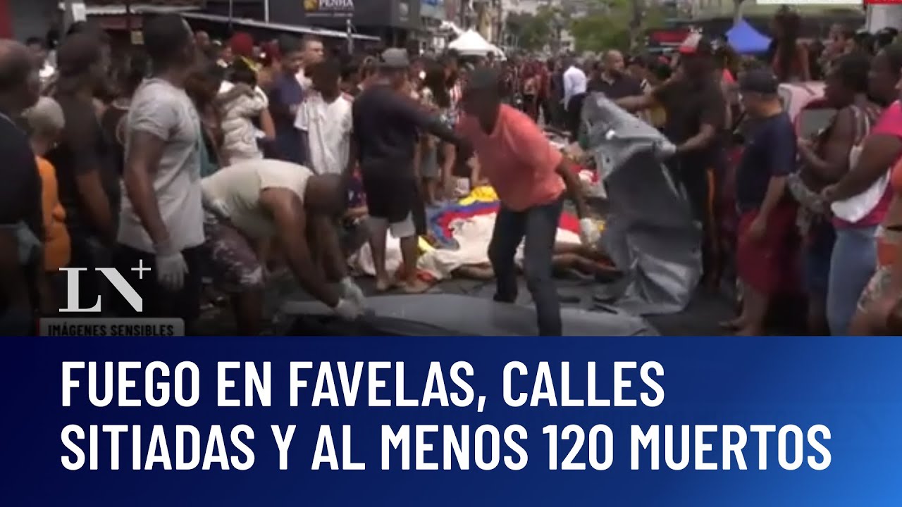 Megaoperativo contra la banda comando Vermelho: al menos 120 muertos en Río de Janeiro