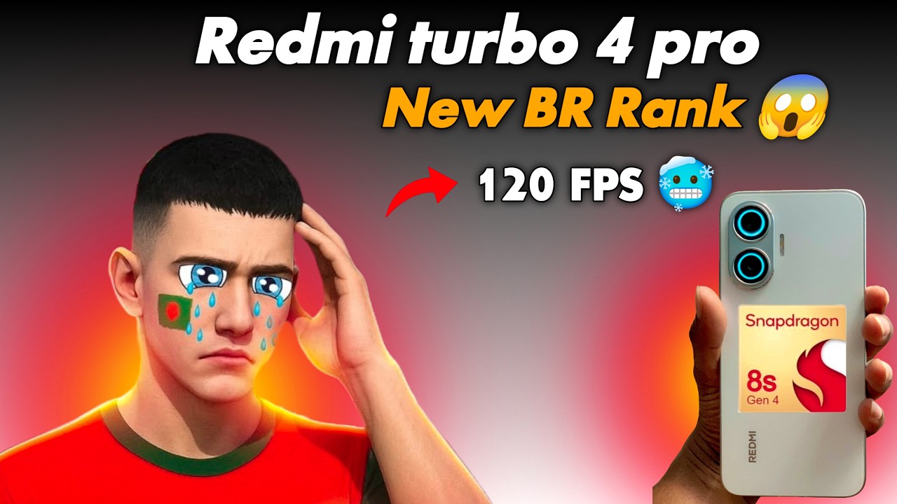 Redmi Turbo 4 pro FreeFire New Rank Gameplay 😱 120 FPS 🥶#freefire #freefireindia #redmiturbo4pro