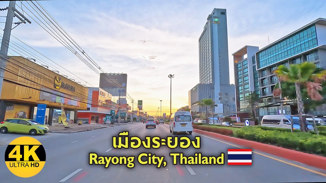 [4K] Rayong City, Thailand /  เมืองระยอง นครแห่งอุตสาหกรรมและประมง