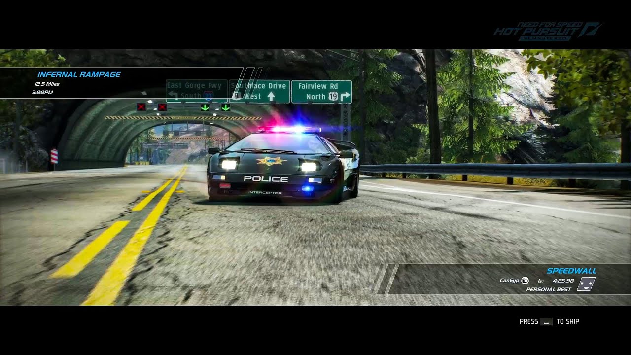 NFS Hot Pursuit Remastered - Medium Speed ​​Police Cars & Racers Escape