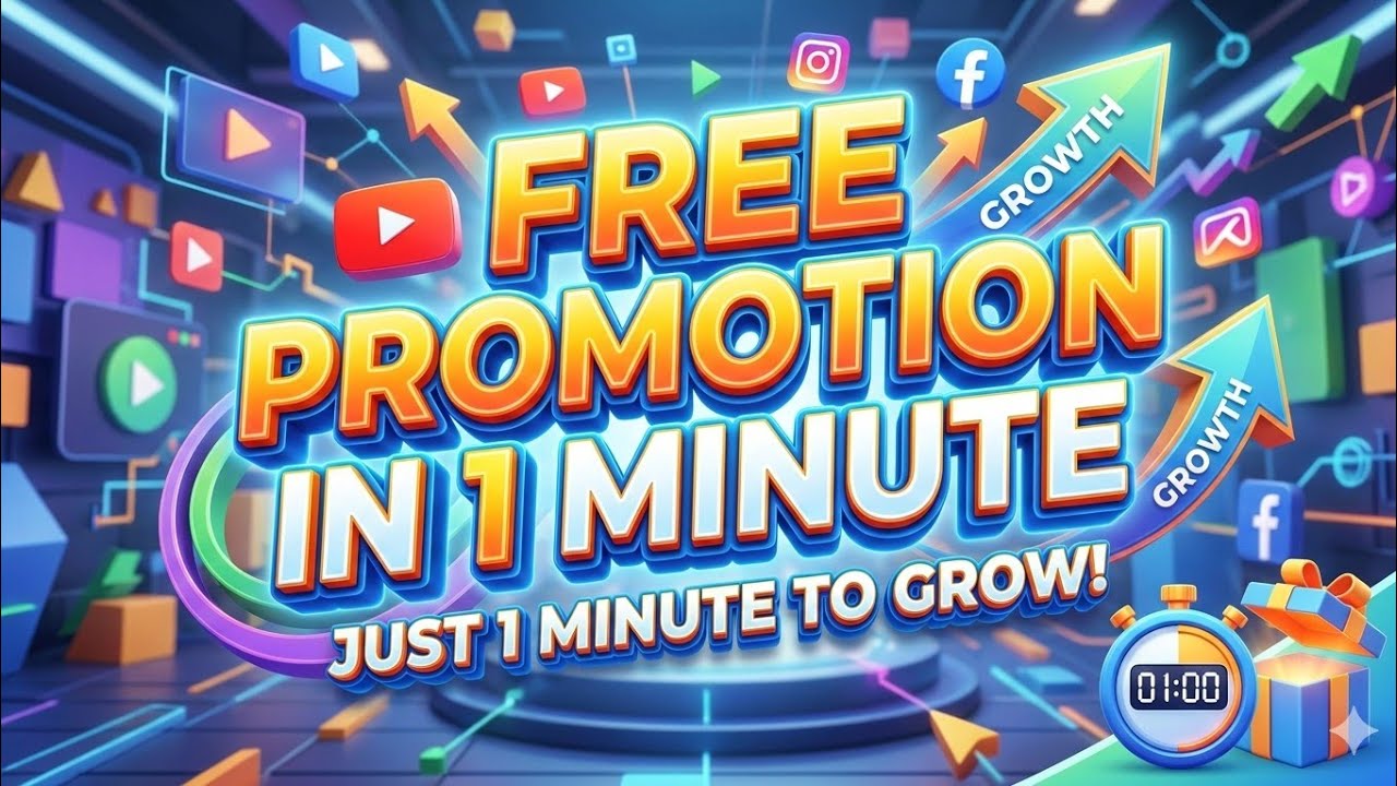 #Just one minute to grow #free promotion