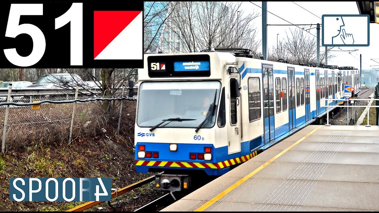 GVB Amsterdam Metro 51 | Cabinerit Centraal Station - Station Zuid | Metro Driver POV Cab ride