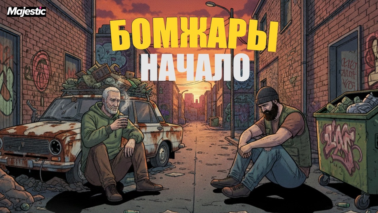 БОМЖАРЫ на MAJESTIC RP