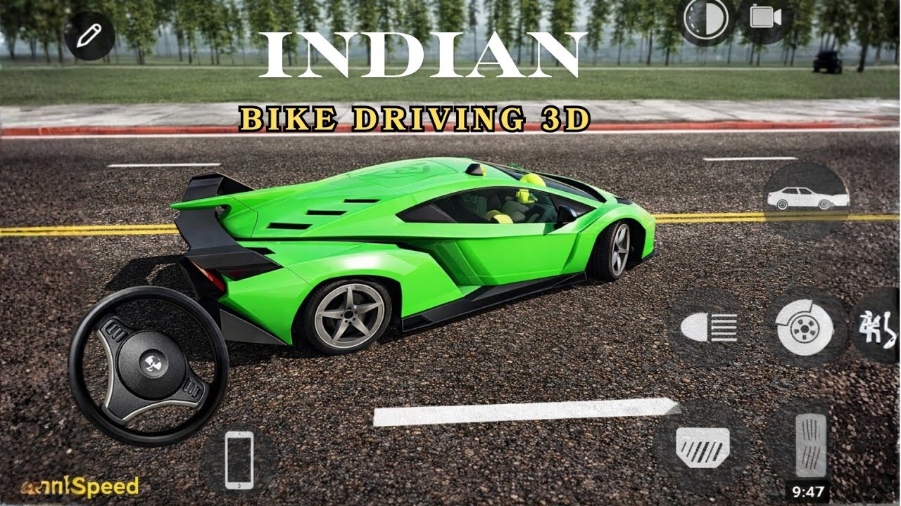 Hulk in Indian Bike Driving 3D! Train vs lambo