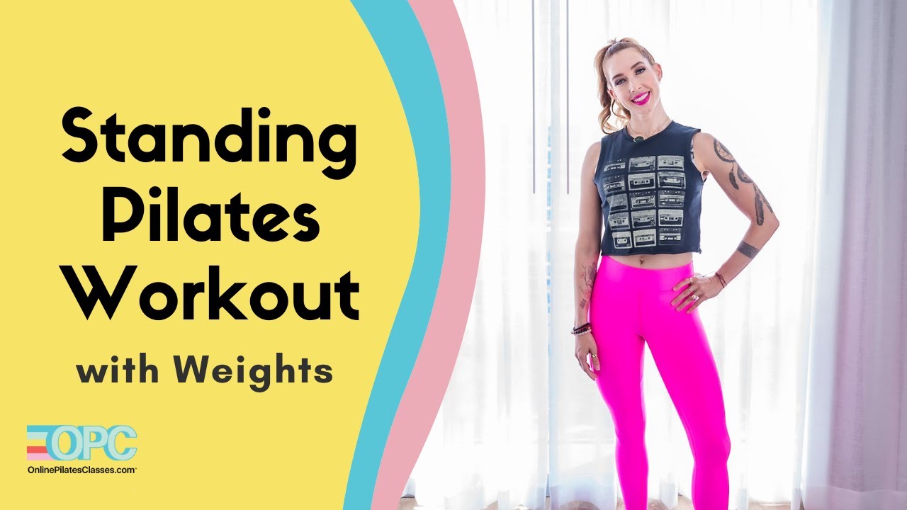 15 Min Standing Pilates Full Body Workout with Weights