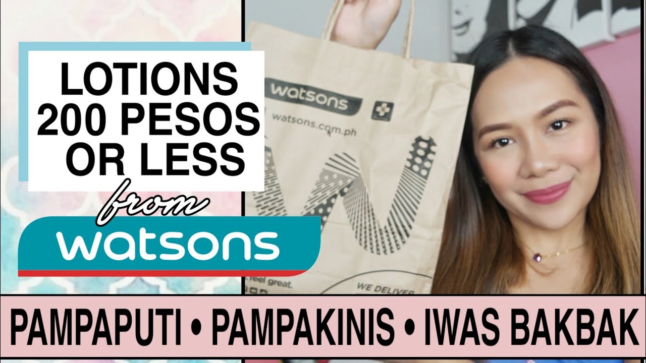 TOP 5 PAMPAPUTI AT PAMPAKINIS LOTIONS FROM WATSONS LESS THAN P200 - Martha Jante 🐚