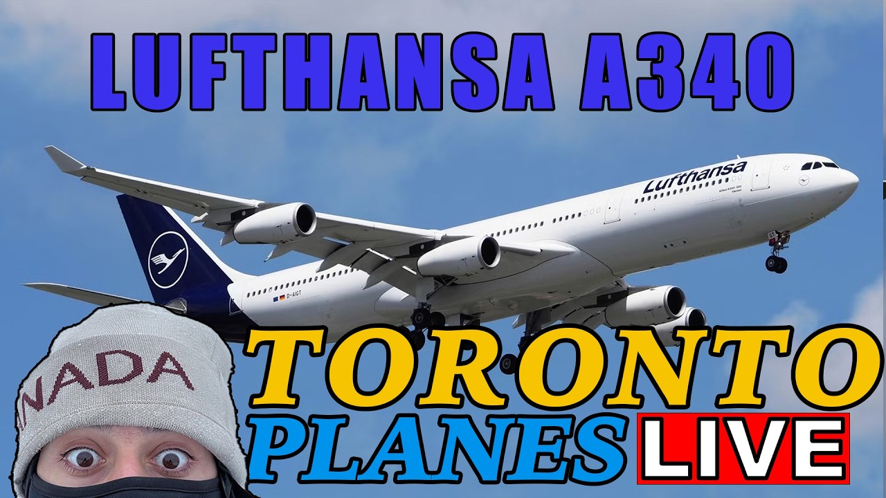 LIVE A340-300 Lufthansa First day at Toronto Pearson Airport !!!! (YYZ)! Plane spotting!