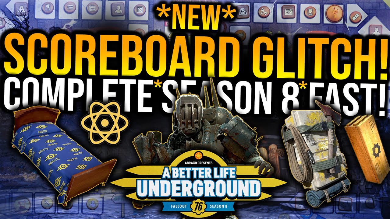 Fallout 76 Scoreboard Glitch! EASY REWARDS! Season 8 Exploit! - Unlock ALL Ranks Fast!