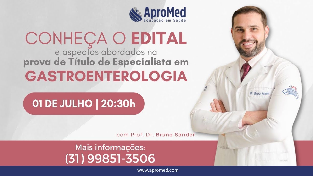 🔴LIVE: Conheça o Edital e os Aspectos da Prova de Título de Especialista em Gastro