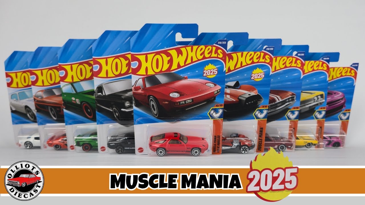 Hot Wheels Muscle Mania 2025 - Including the New Casting 1983 Porsche 928S