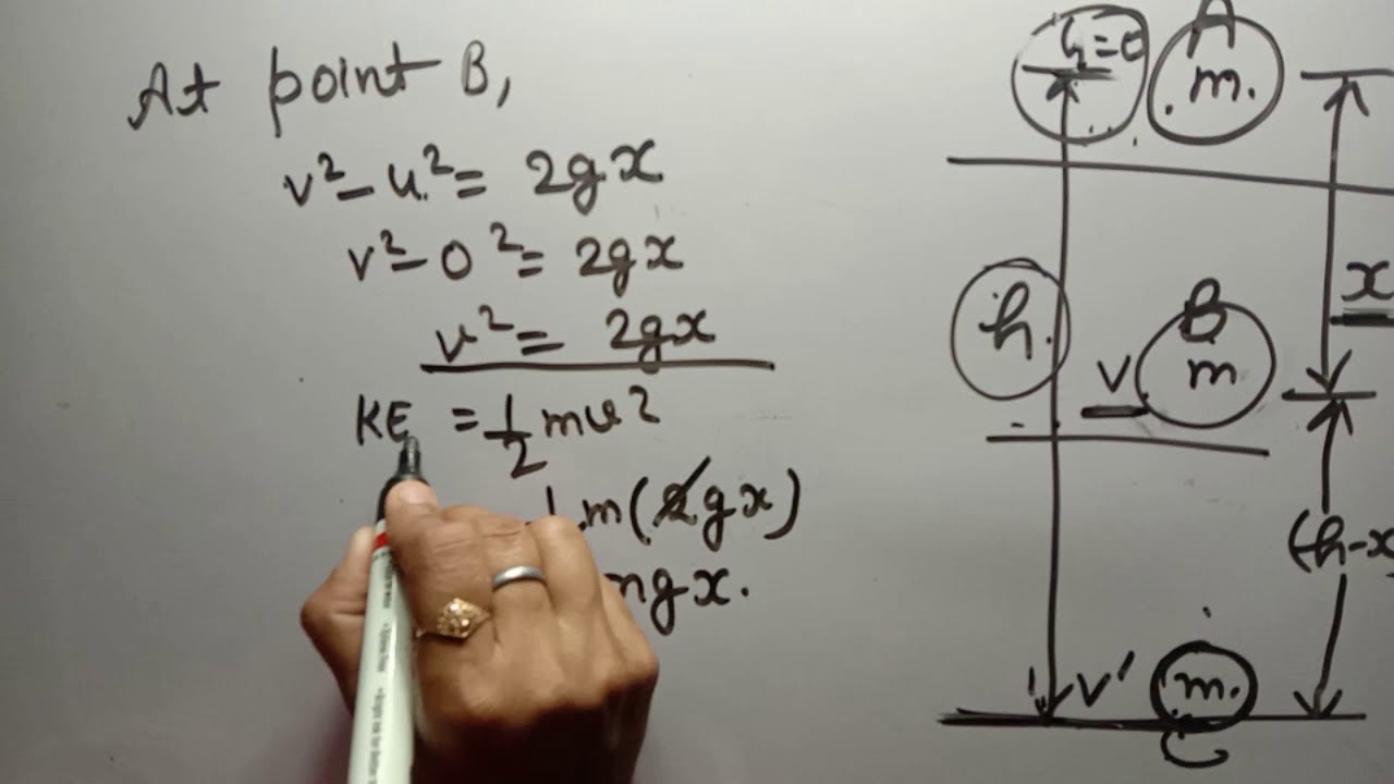 Law of conservation of Energy Derivation Work  and  Energy