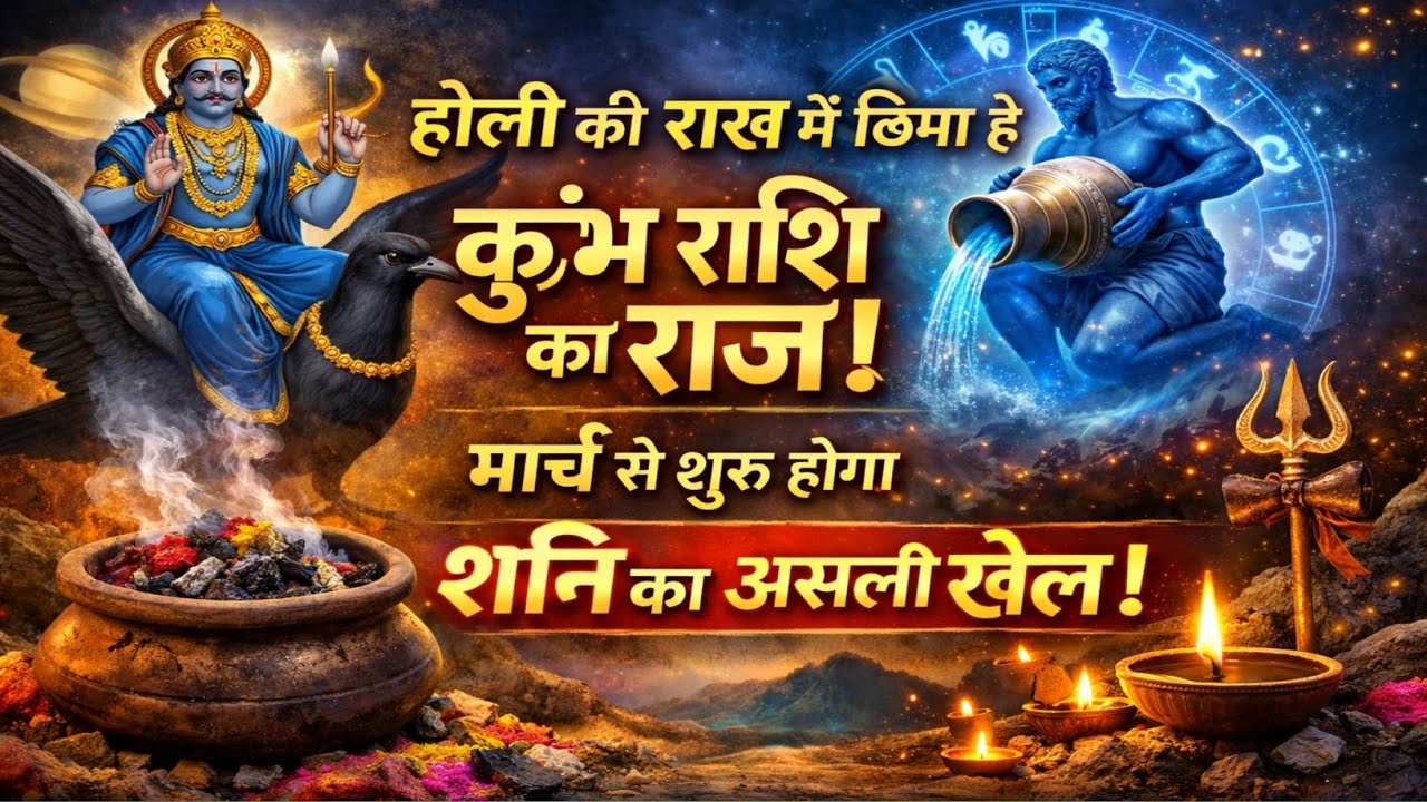 होली की राख में छिपा है कुंभ राशि का राज! मार्च से शुरू होगा शनि का असली खेल। Shani Gochar 2026
