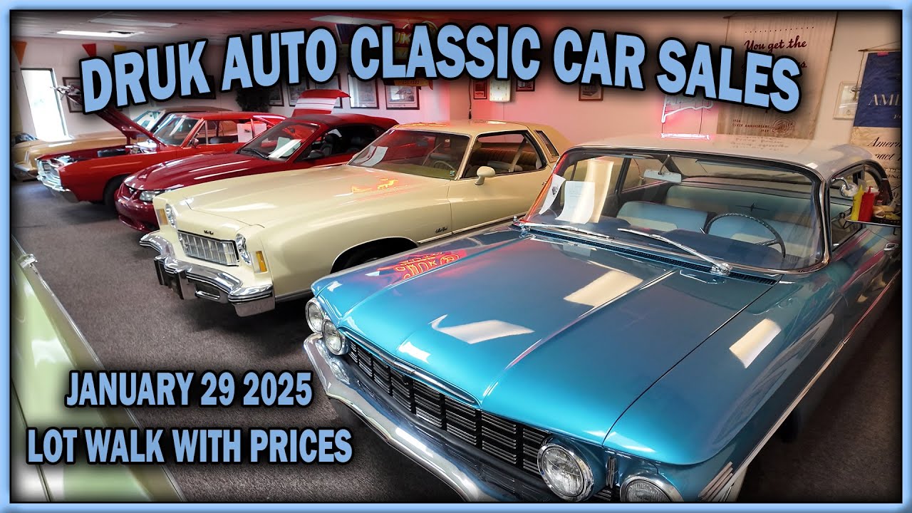 LOT WALK!!!  CLASSIC CARS FOR SALE  -  Druk Auto Sales